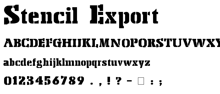 Stencil Export police